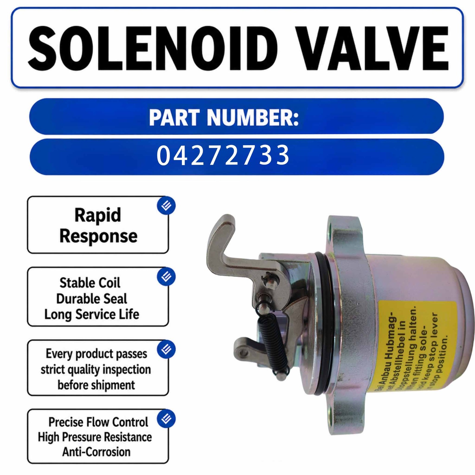 12V solenoid valve FZZ2243TW For Bobcat 863 873