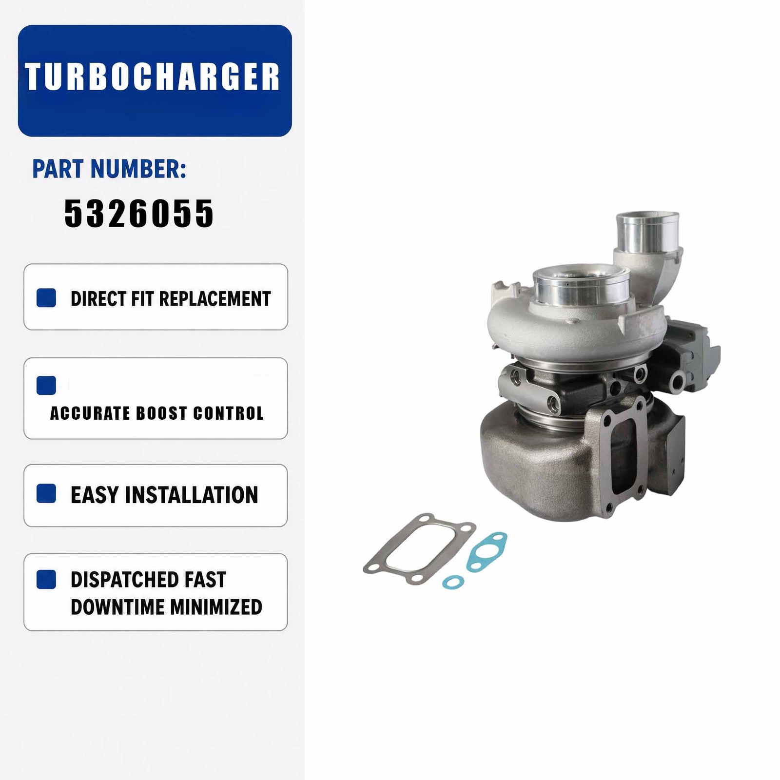 W/Actuator HE300VG Turbo Turbocharger 5326055 For Cummins ISB 6.7L L6 Engine