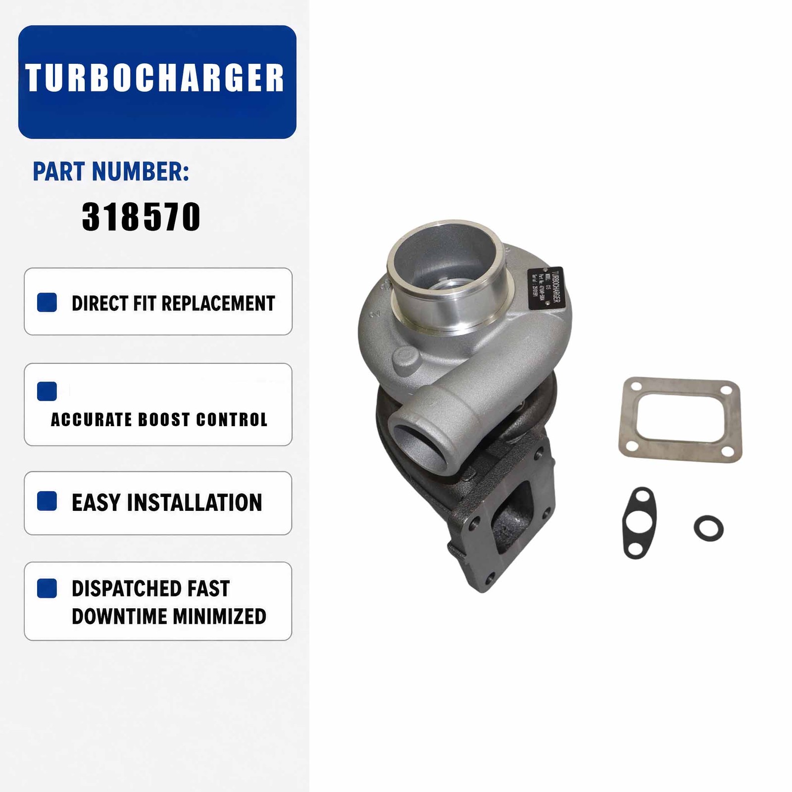 Turbocharger 4710490002 RE531983 For JOHN DEERE 4045 137HP Engine-2006
