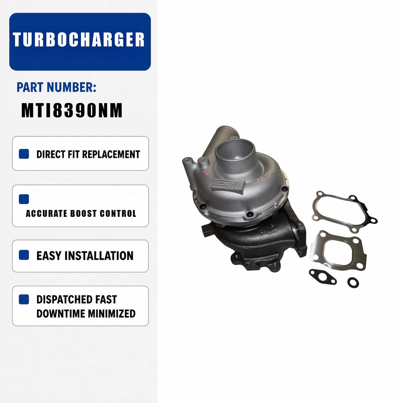 Turbocharger F56CNDS0031B MTI8390PR MTI8390WA For HITACHI ZX230 ZX240-3 4HK1-T