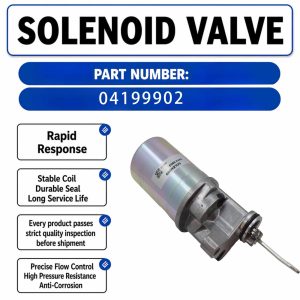 12V solenoid valve 04199904 For BACKHOE LOADER VOLVO BL61 BL71 BL61 PLUS BL71
