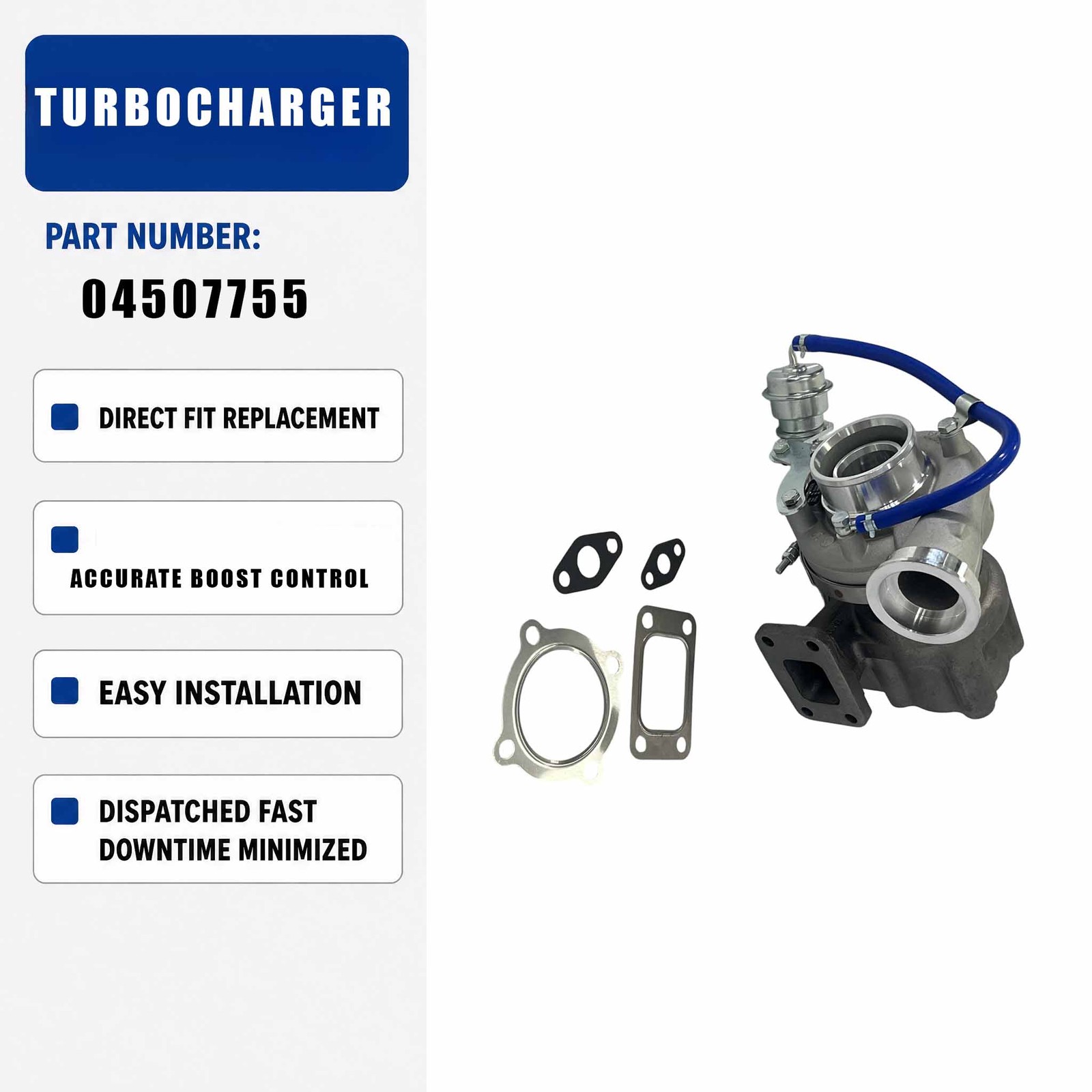 MTK2756RF Turbocharger For VOLVO Excavator (EC200B EC210B EC210C EC220D ECR235C
