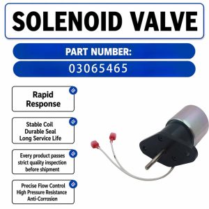 12V Solenoid valve 0306-5465 03065465 For Cummins C33D5 C38D5 C30D6 C35D6