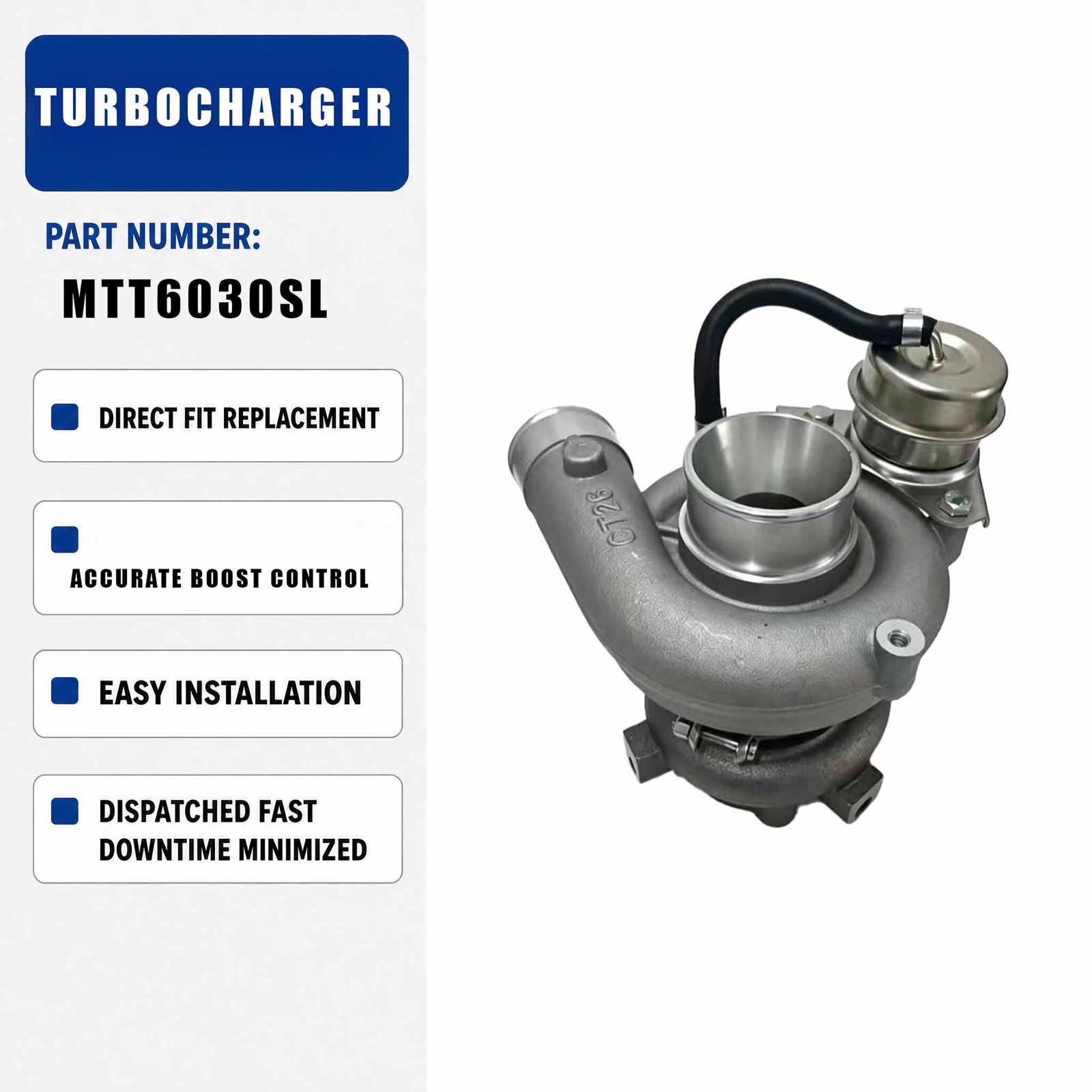 Turbocharger MTT6030SL 1720117010 For Toyota Land Cruiser 80 J8 HDJ80 1HD-T