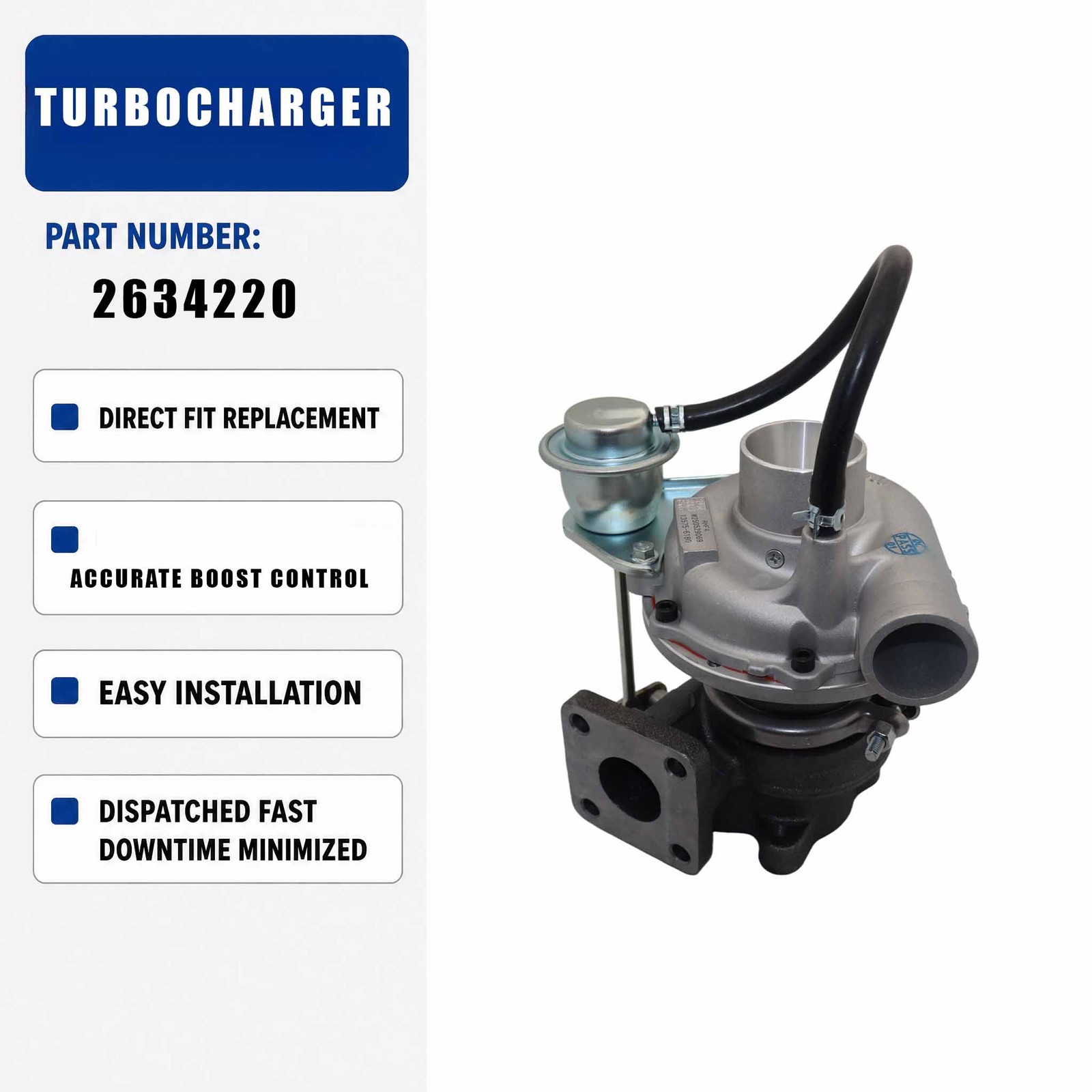Turbocharger AS12 MTI1421GR For JCB TLT 35D TLT 35D 4WD TLT 30D HL ROBOT 160HF