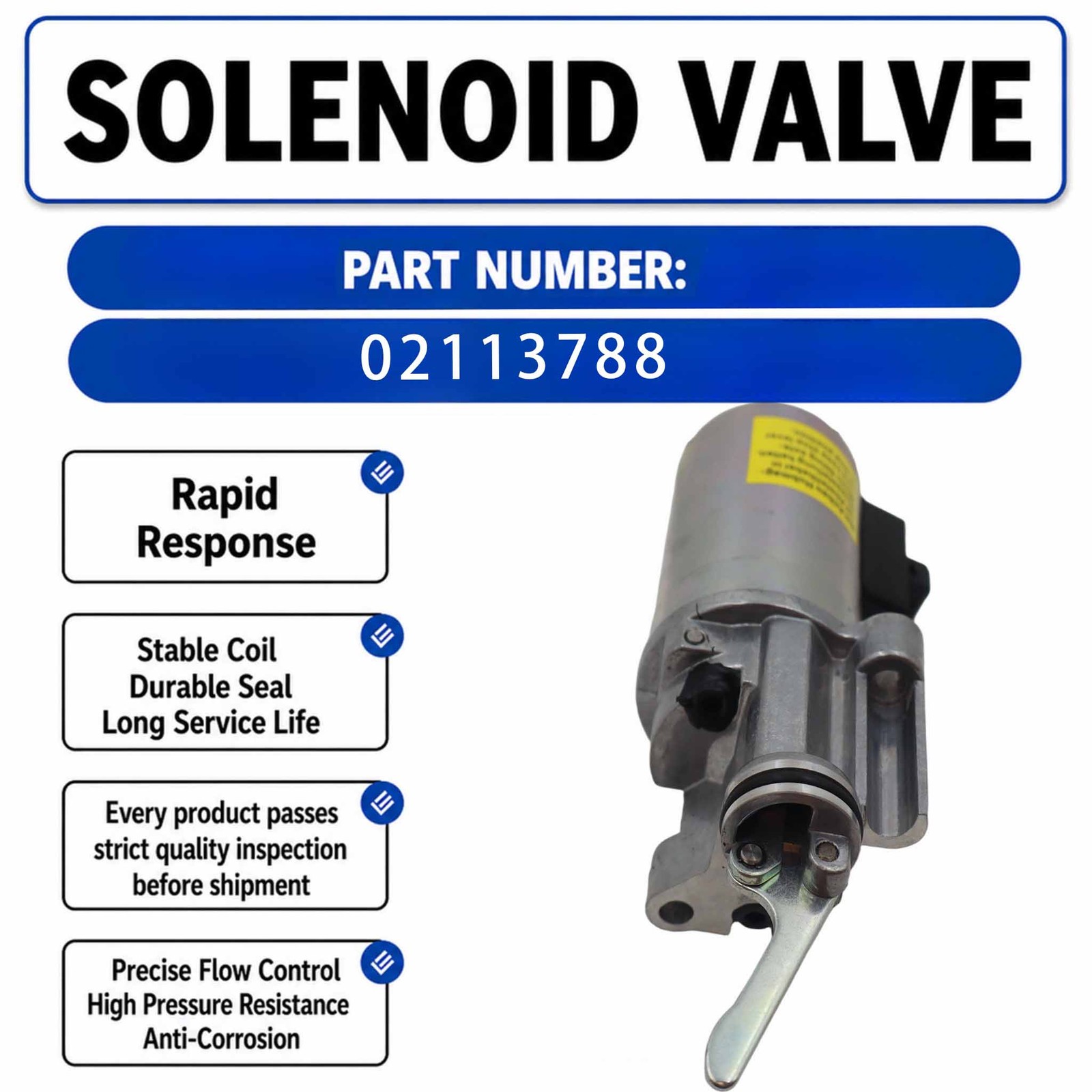 02113788 0211 3788 12V solenoid valve For Volvo Backhoe Loader BL61 BL71 BL61