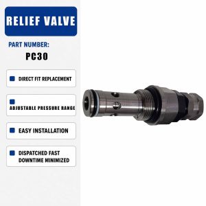 PC30 Main Relief Valve For Komatsu PC30 PC35 PC40 PC45 PC50 PC55 PC56 Excavator