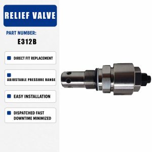 Relief Valve E312B For Hyundai R130 Excavator Diesel