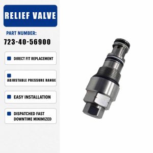 723-40-56900 Relief Valve For Komatsu PC200-7 PC300-7 Excavator Diesel
