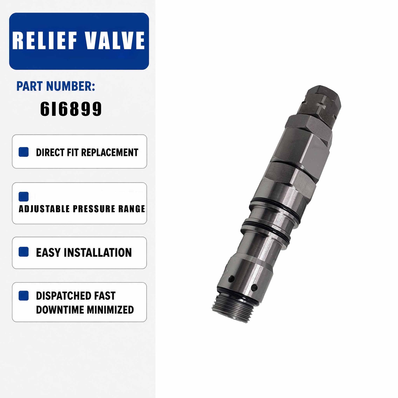 6I-6899 Relief Valve For Caterpillar 330-A 320-A 330-A LN 322-A 330 LN 325-A