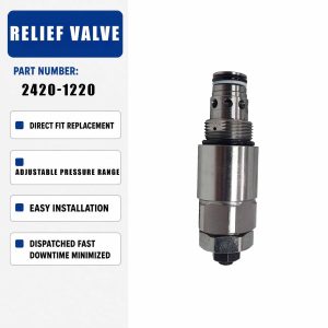 Control Valve Relief Valve 24201220 For Hyundai R130-5
