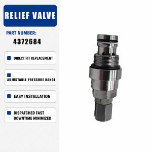 Relief Valve 4372684 For Hitachi ZAX110 ZX120 EX100-5 Excavator Diesel