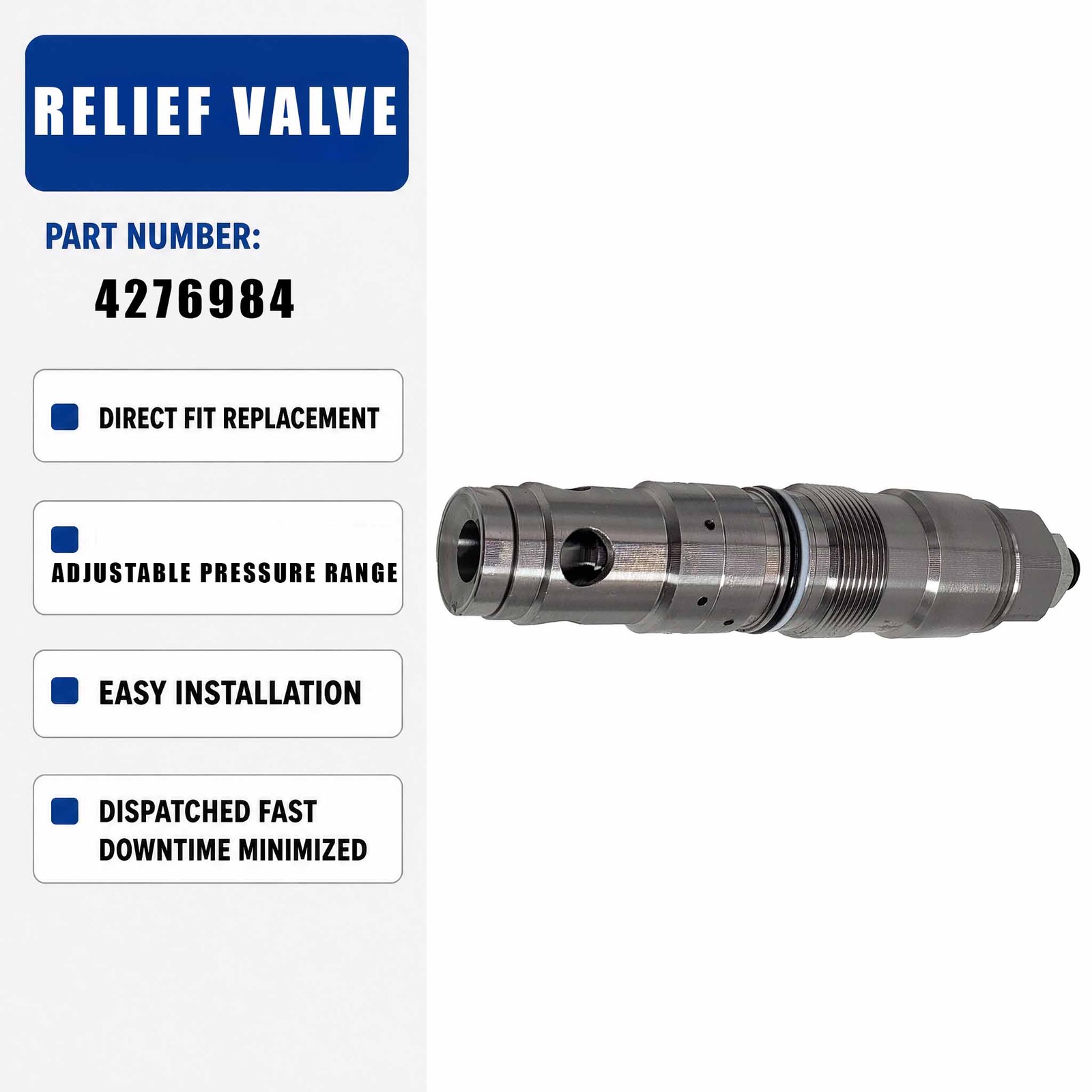 4276984 Relief Valve For Hitachi EX60-3 Excavator