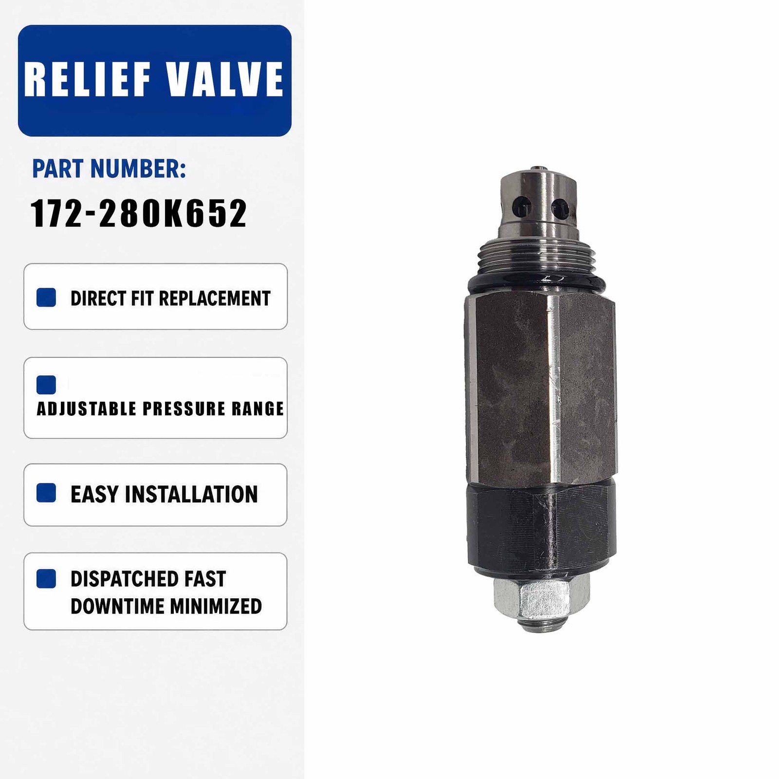 Relief Valve 172-280K652 For Sumitomo SH280 SH265 HD700-5