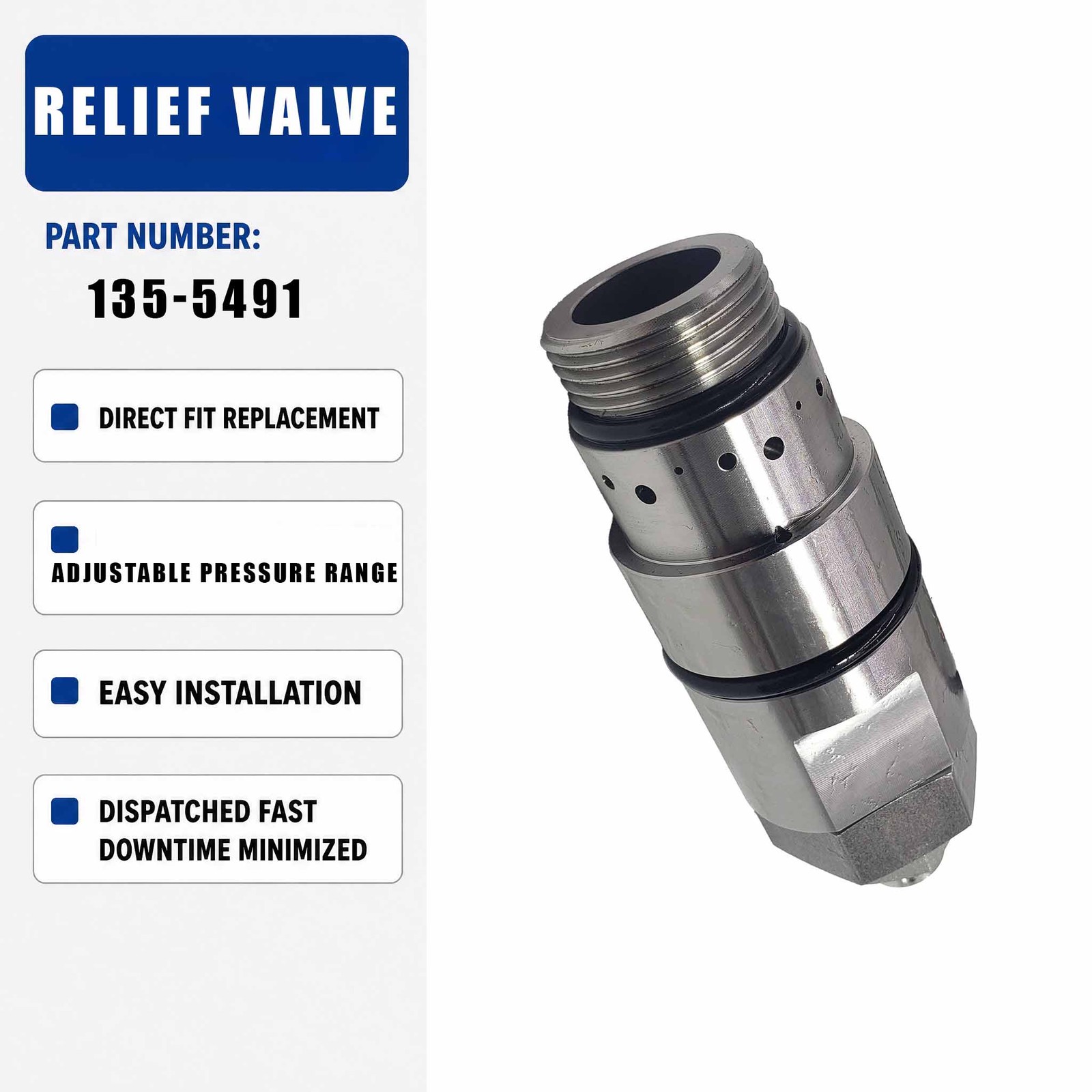 Relief Valve 135-5491 For Caterpillar IT62G II