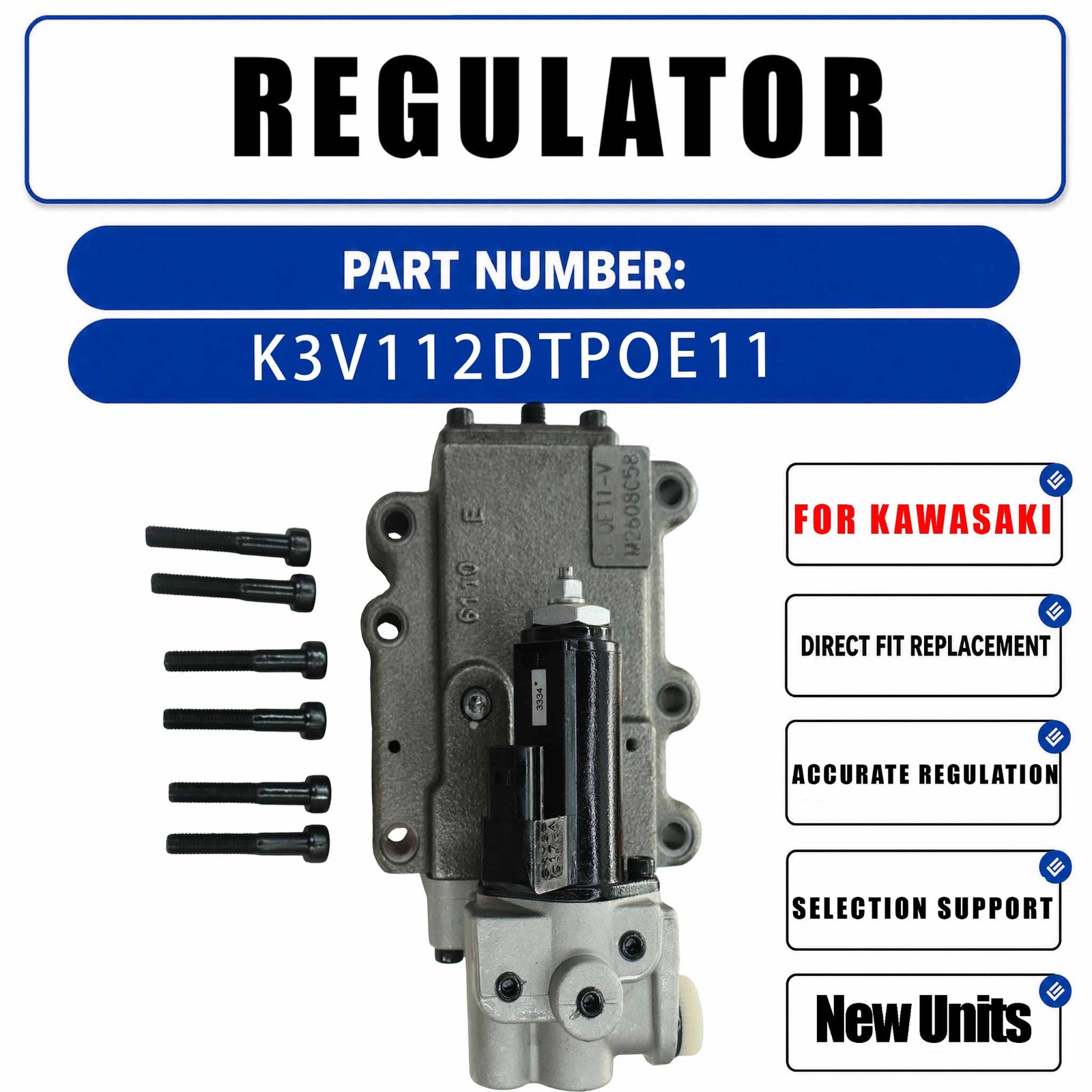Hydraulic Pump Regulator K3V112DTPOE11 For Sany 195-8S 215-8S 205-9 215-9 210-8