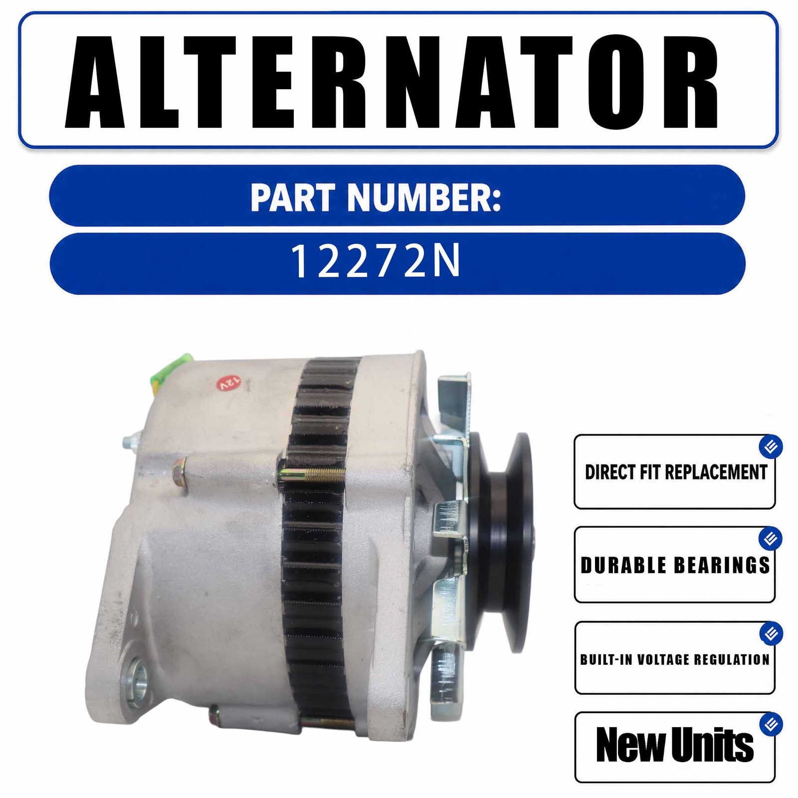12V 80A Alternator 12272N For Yanmar 3JH 4JH 4LH 4LHA 6LY For Hitachi LR180-03A