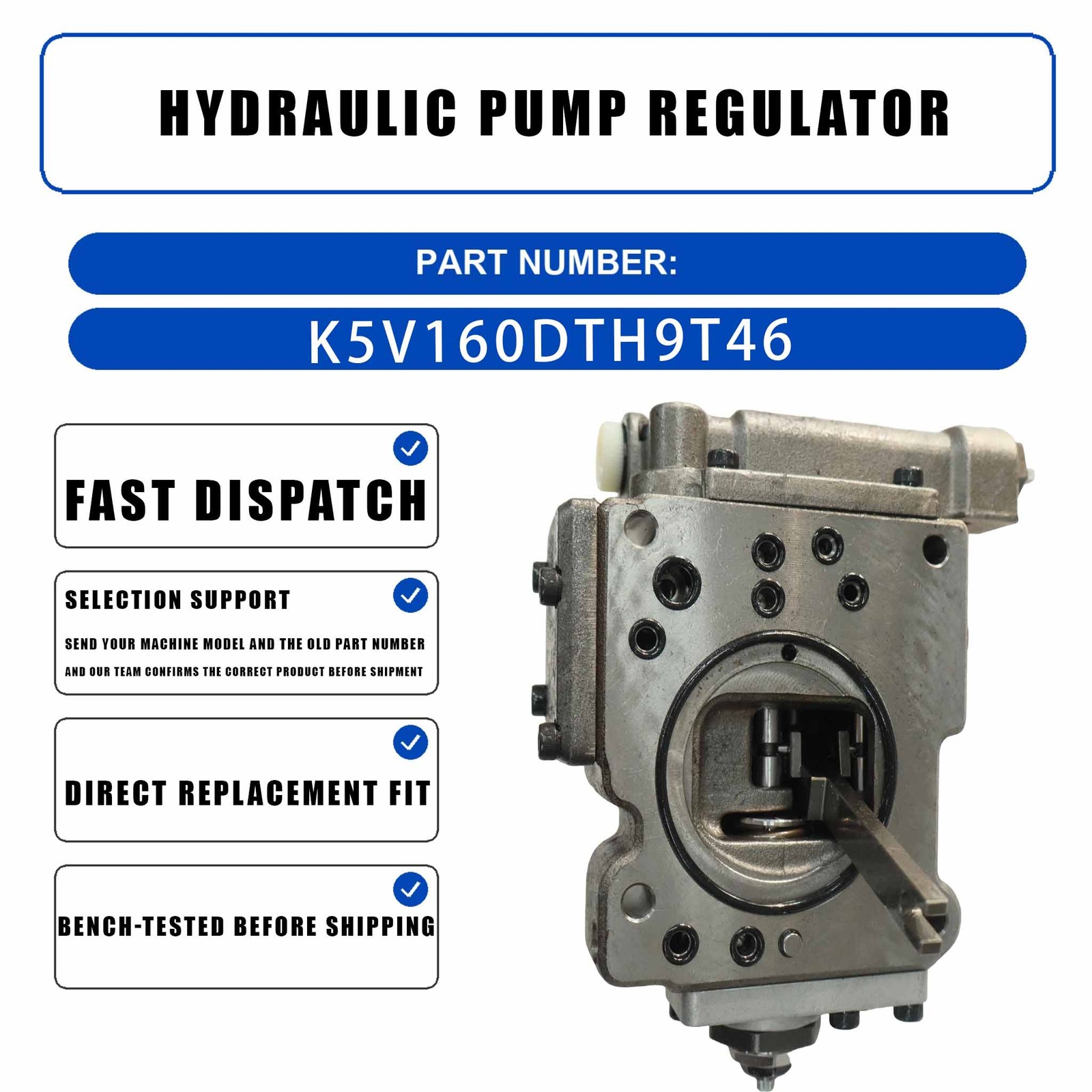 Hydraulic Pump Regulator K5V160DTH-9T46 FOR Sany 335 365 375