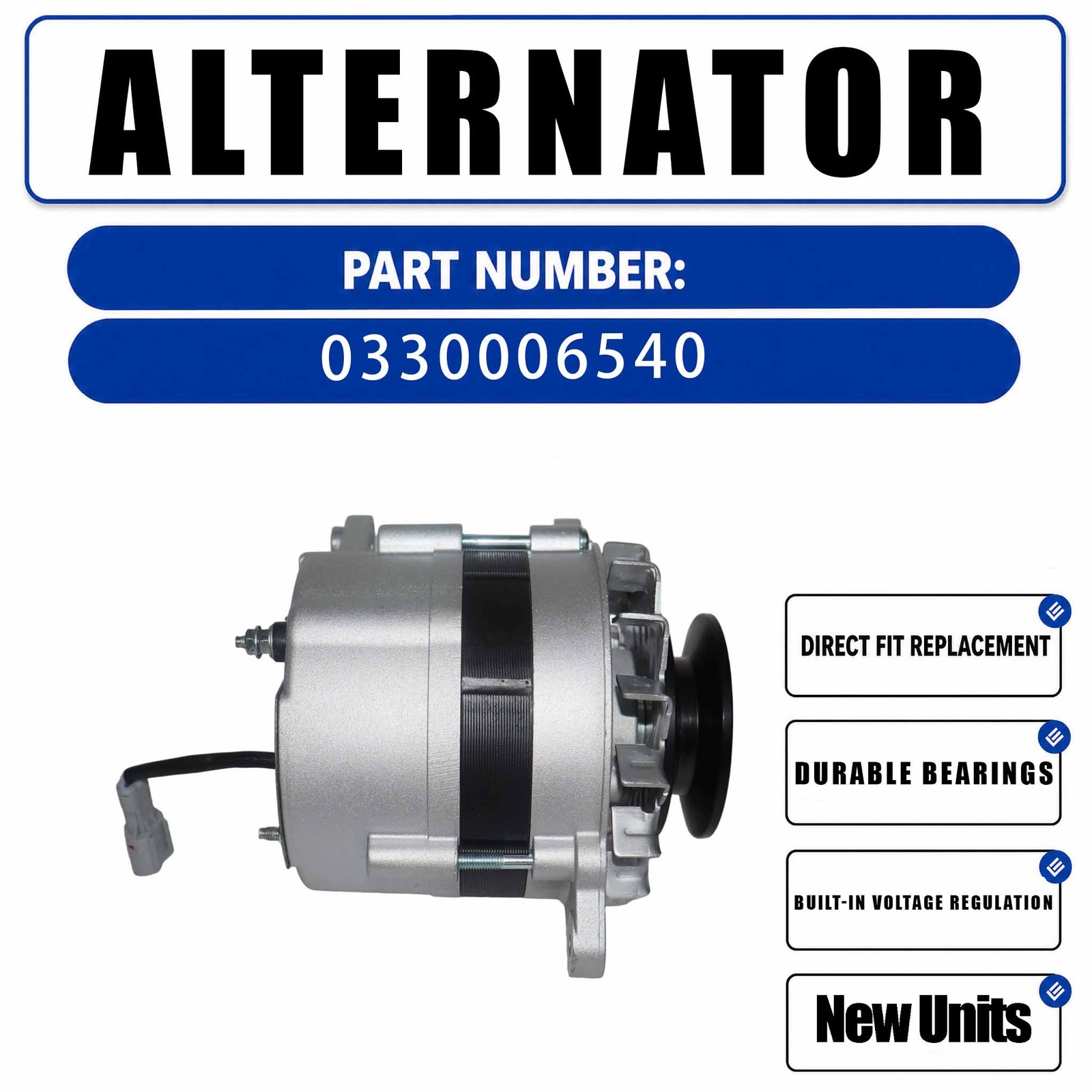 24V Alternator 0330006542 For Isuzu 4BD1 4BD1T 4BG1 Engines