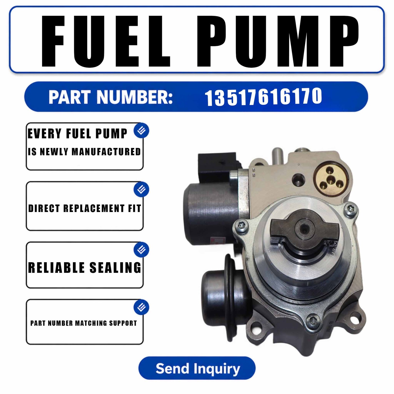 High Pressure Fuel Pump 13517616446 For BMW N54 N55 Series Engine Z4 335i 335is
