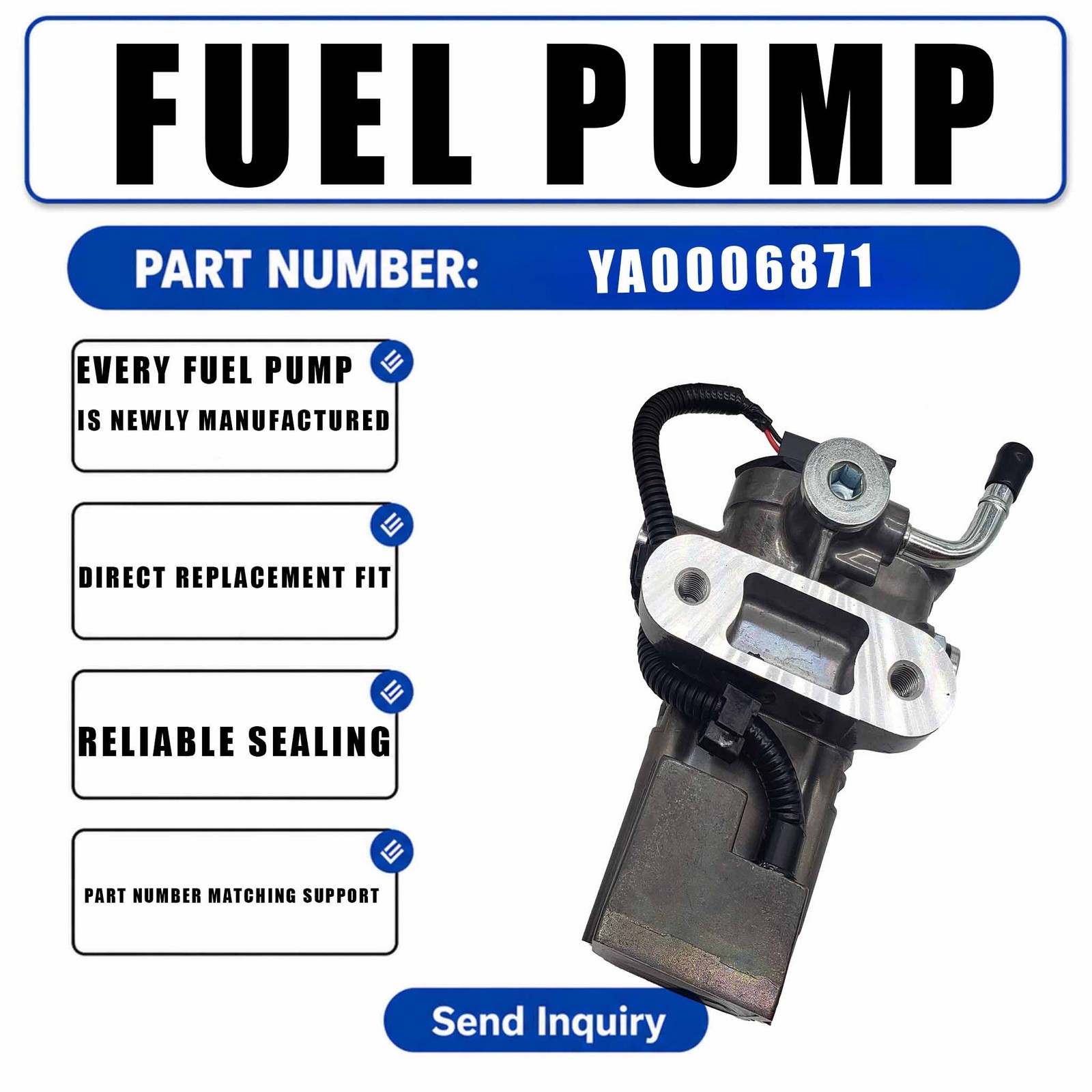 Fuel Pump YA0006871 For Hitachi ZX120-5G ZX210-5G ZX350-5G Excavator