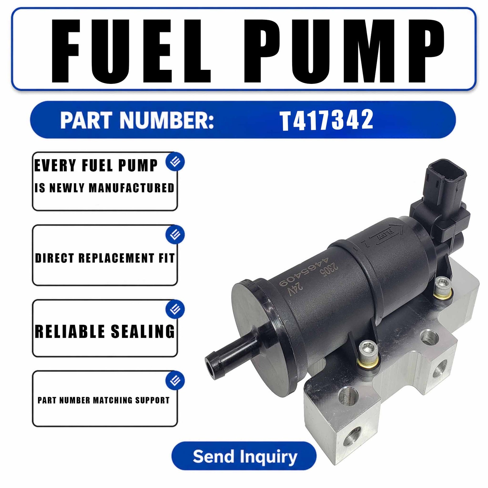 Fuel transfer pump T417342 For Perkins Engine 1204E-E44TA 1204E-E44TTA