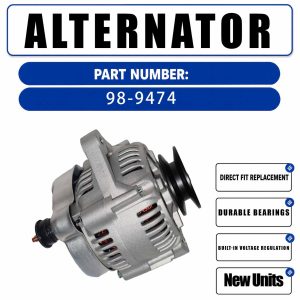 12V 40A Alternator 98-9474 131-6557 989474 1316557 For Kubota Engine D1105 Toro