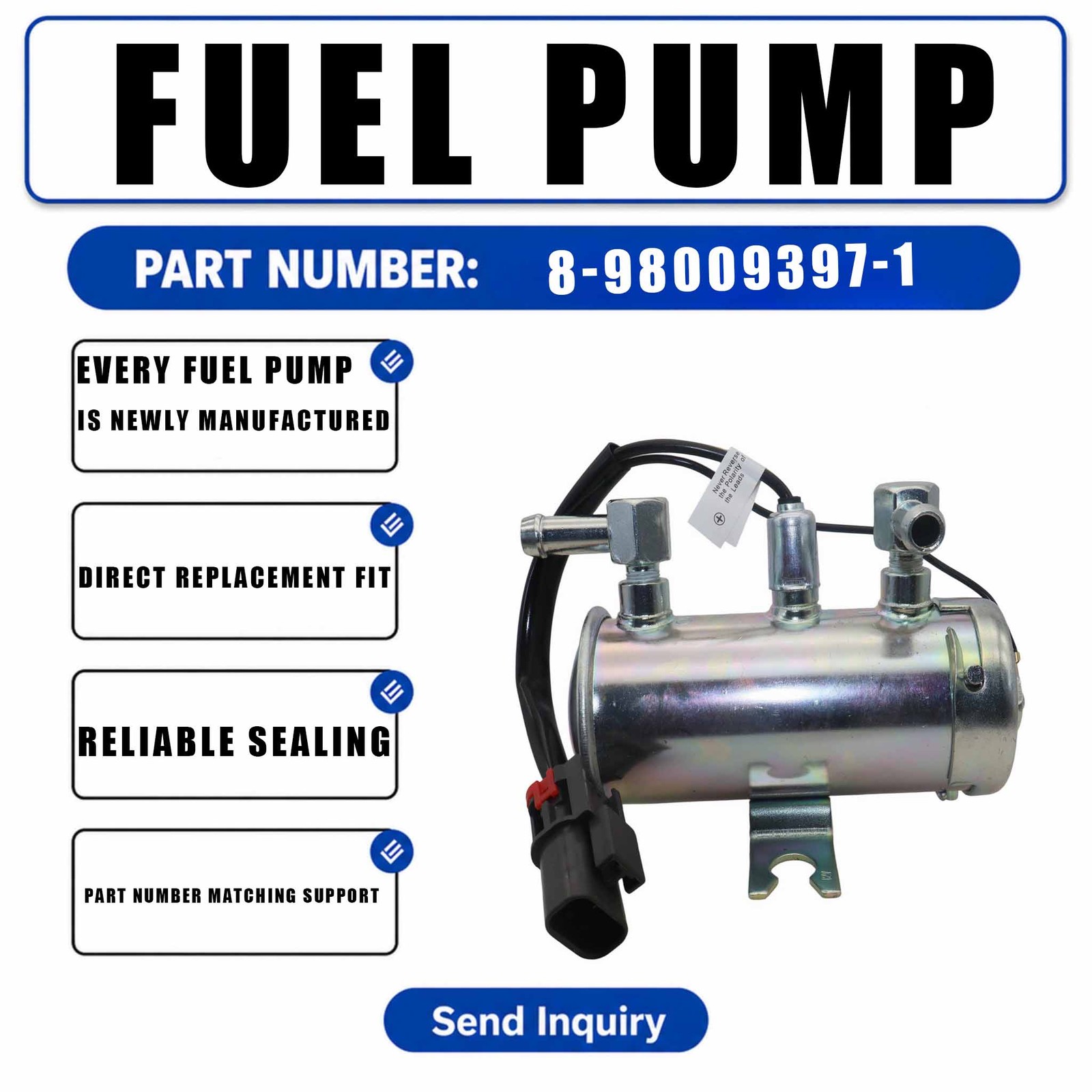 8-98009397-1 Fuel Pump For Mitsubishi ZX110 ZX120 ZX130 ZX240 Excavators Isuzu