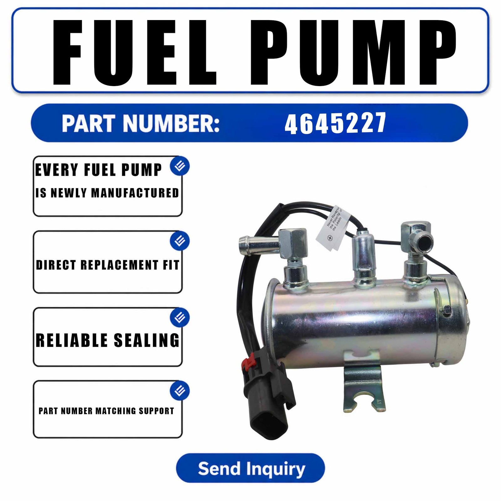 Fuel Pump 4645227 For Mitsubishi ZX110 ZX120 ZX130 ZX240 Excavators Isuzu