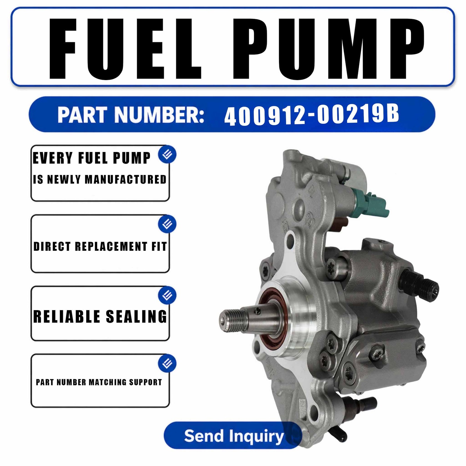 Fuel Pump 400912-00219B For Bobcat Loader S510 S550 S570 S590 S595 S630 S650
