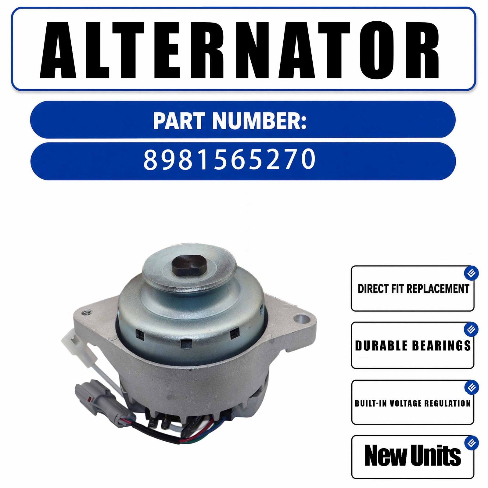 12V 20A Alternator 10931 For Isuzu 4LE1PV01 4LE1PV Engine