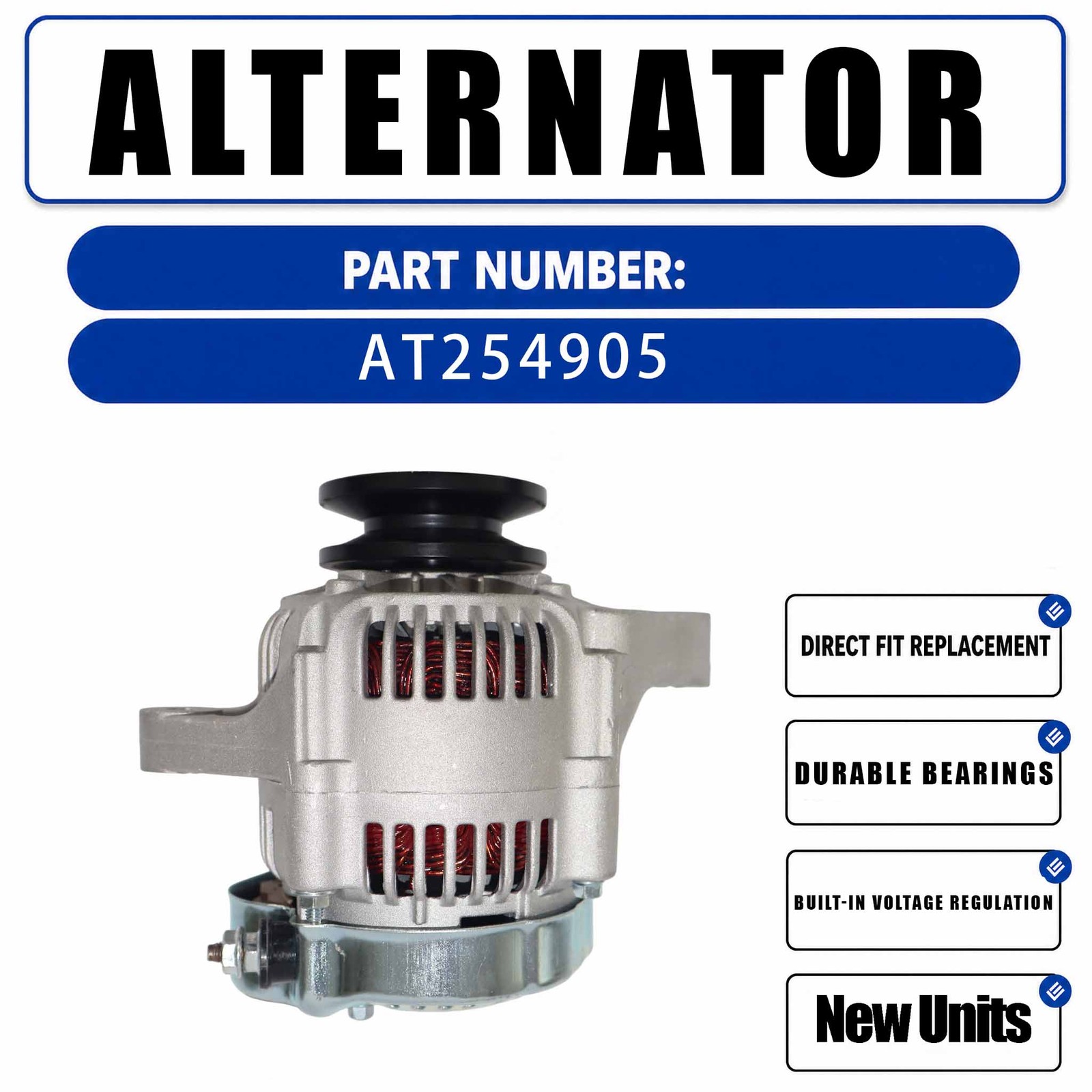 12V 35A Alternators DAN2023 For John Deere Excavators