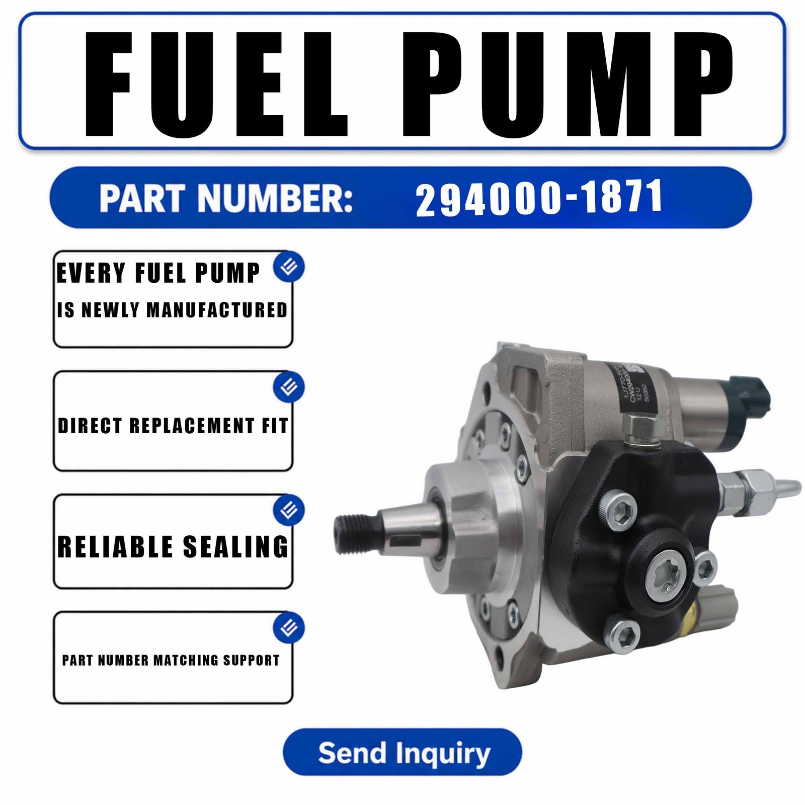 Fuel Injection Pump 1J770-50503 1J770-50504 294000-1870 For Caterpillar CAT