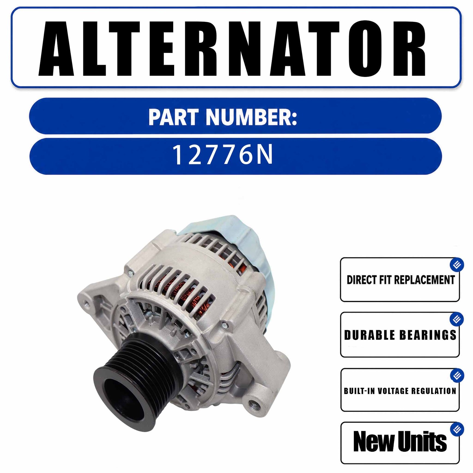 12V 90A Alternators CAL21136 For NEW HOLLAND B110 B110B B115 B115B B90B B95