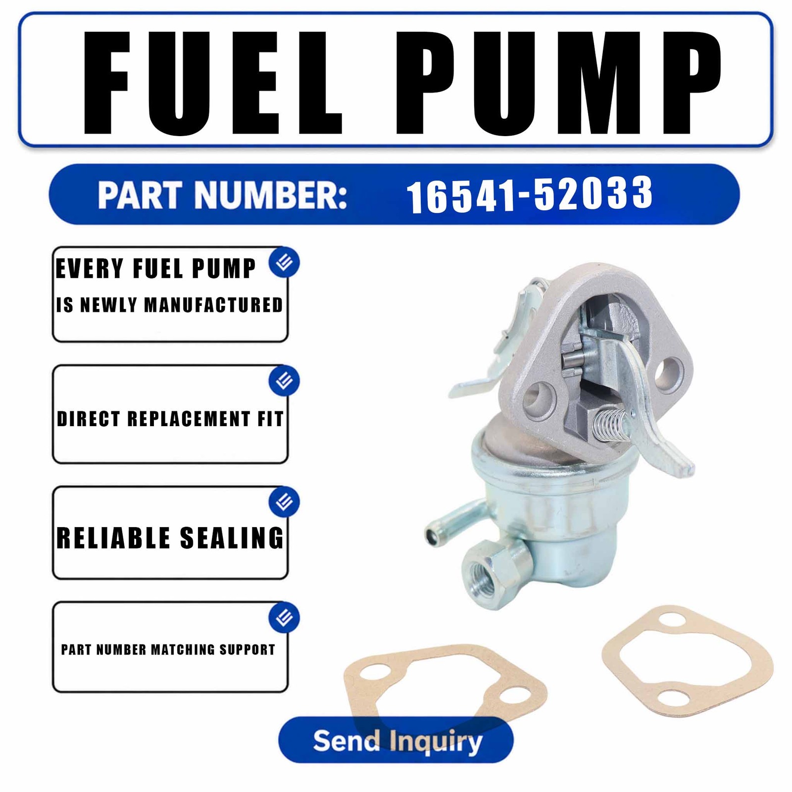 Fuel Pump 16541-52033 For Kubota M-90DTC M9580DT-C M9580DT M8950DT M8580DT-C