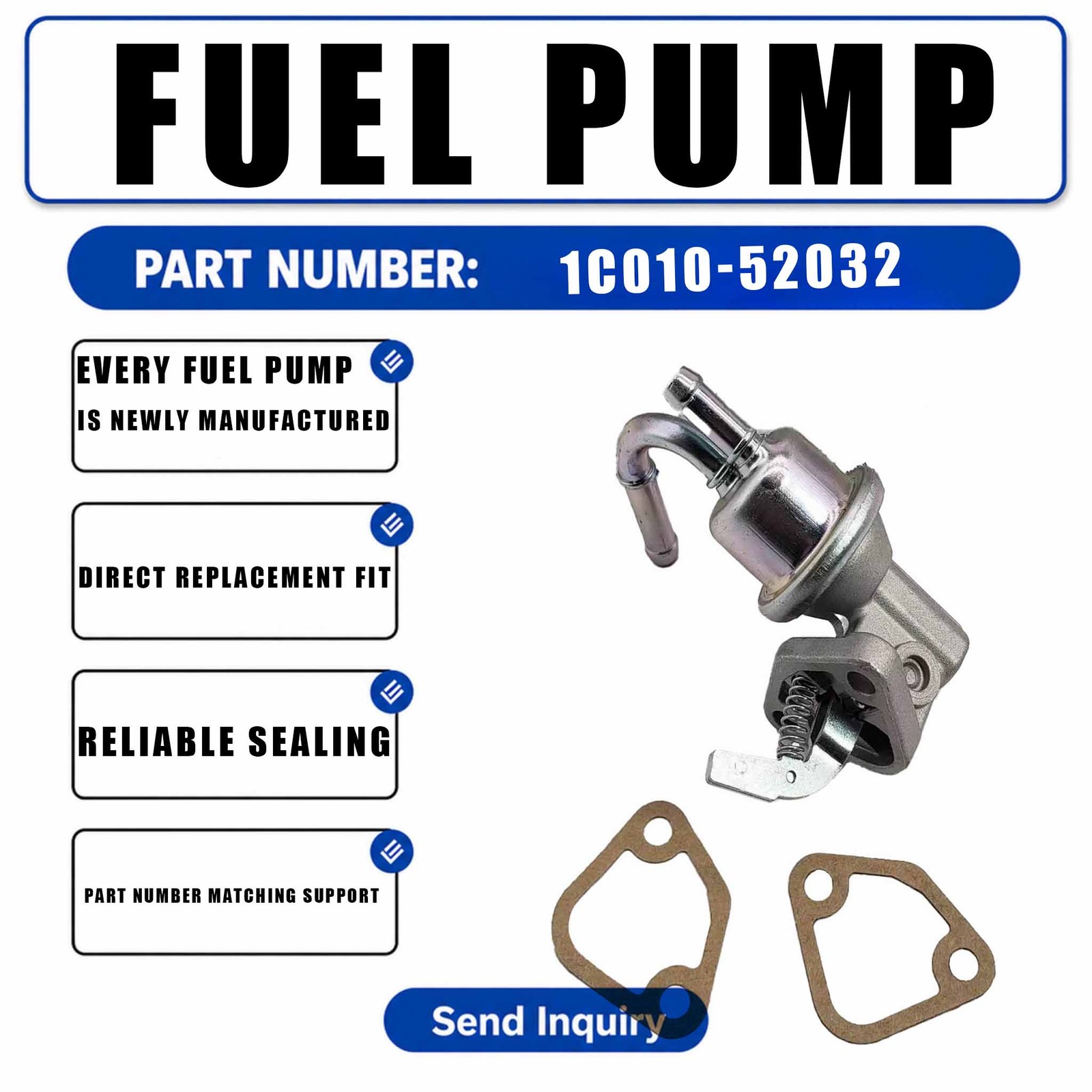Fuel Pump 1C010-52032 For Kubota M6800 M7040 M8200 M8540 M9000 M9540 M105 M6040
