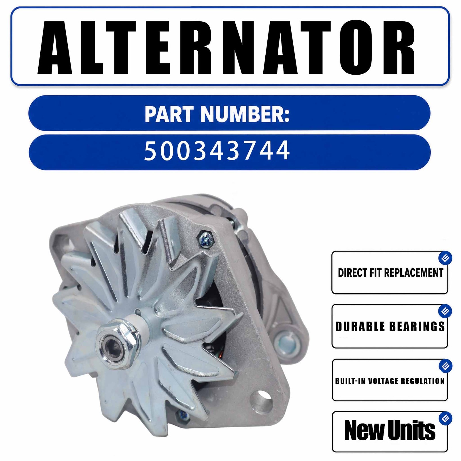 500322672 12V 65A Alternator For New Holland Telehandler LM430 LM640