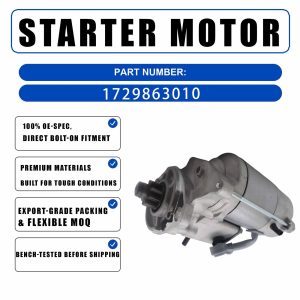 12V 2KW 9T Starter Motor 2280005181 For Kubota V2203 V2403 V2403-M-DI V2403-M