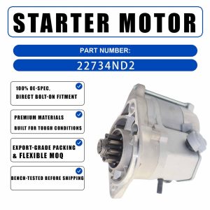 12V Starter Motor STN0846US For Kubota L2900DT L2900DTGST L2900F L2900GST