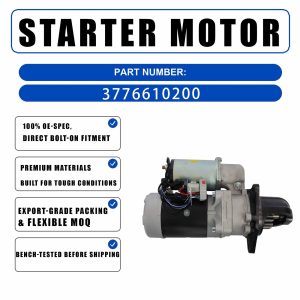 24V 7.5KW 15T Starter 3776610800 3776620200 17210 For Mitsubishi S12R S16R