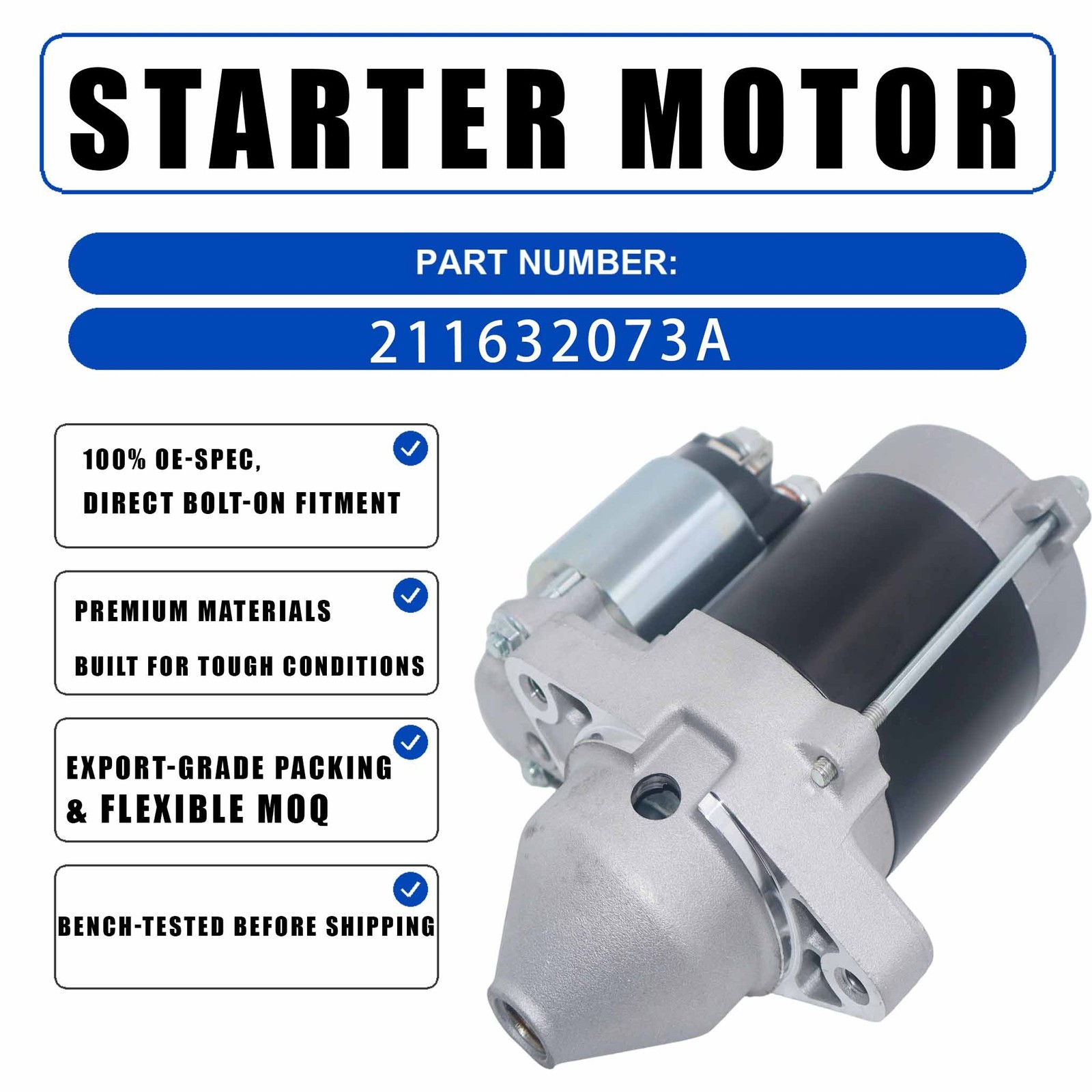 0049 1249863010 Starter For John Deere 1987-2003 Kubota 1995-2006 Scag 1995-2001