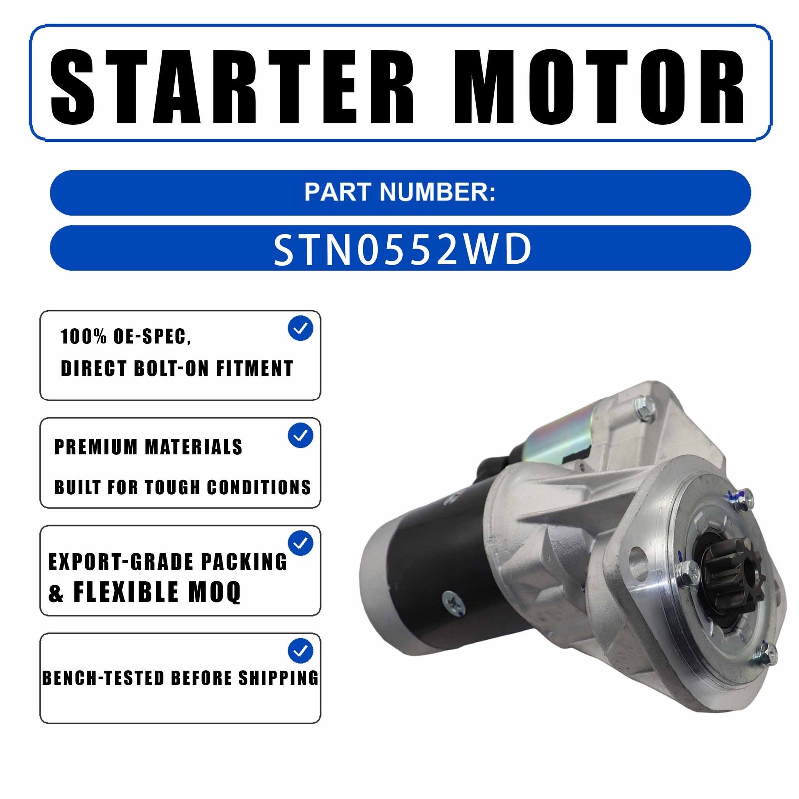 12V Starter 94123387 For Iszu 4JB1T 4JG1 SH60-3 Engine