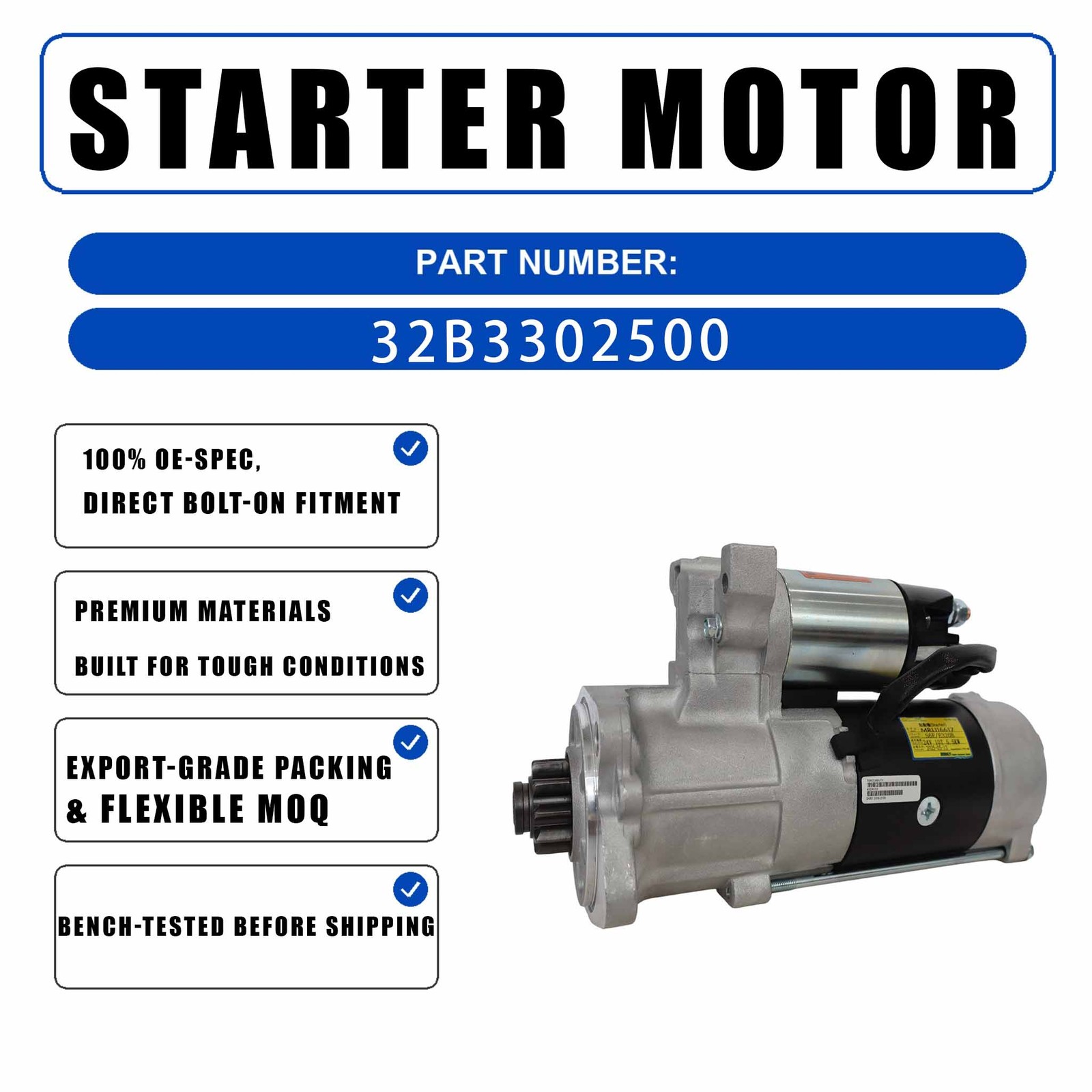 24V Starter STM6887RB For Caterpillar Cat 320DGC 320D 320DFM 320DL 321DLCR 323D