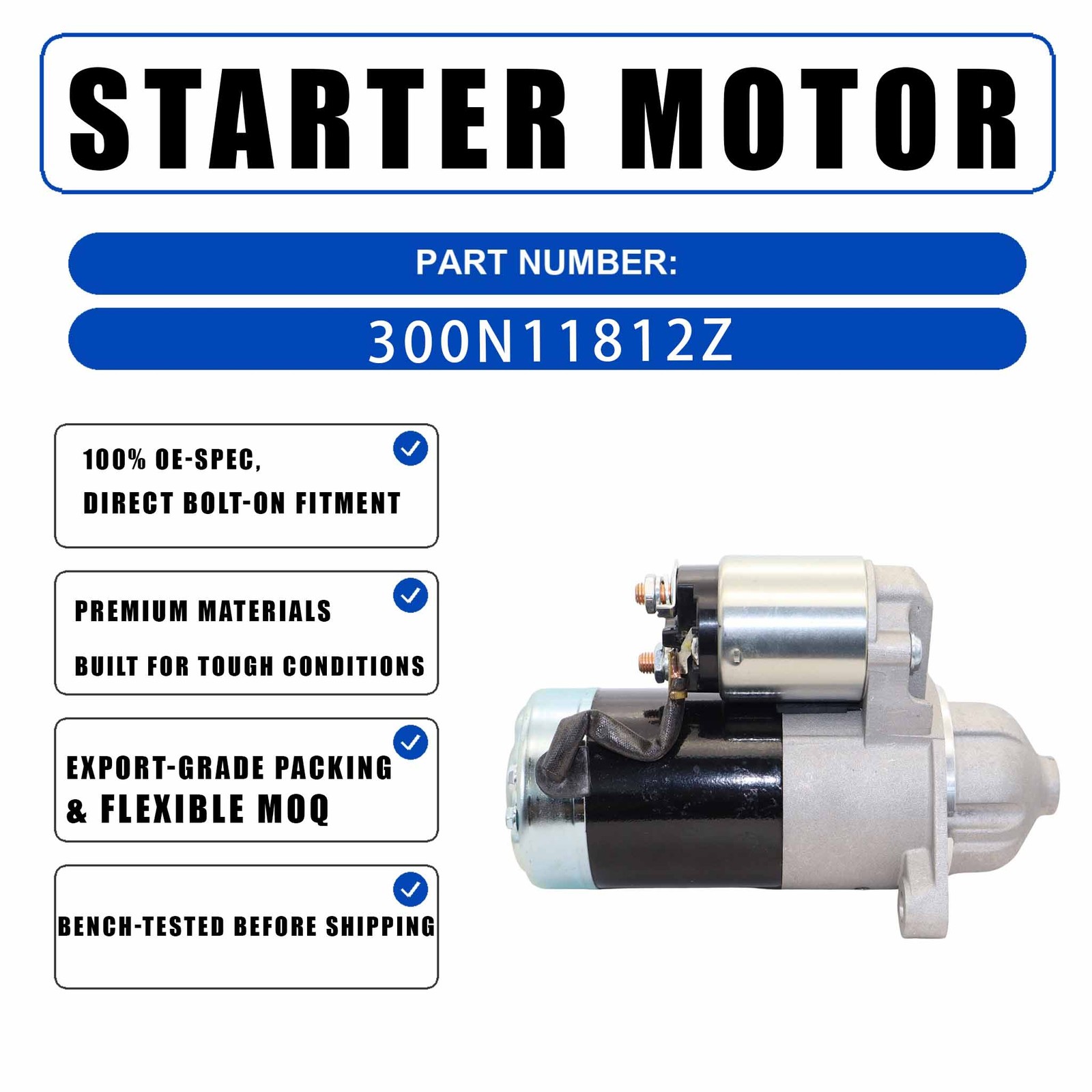 12V Starter S000V251016 For Kioti Tractor Ck20S Ck205