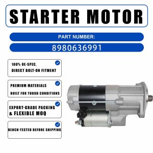 12V Starter Motor 0240000198 For Isuzu Engine 4HK1 4HK1T