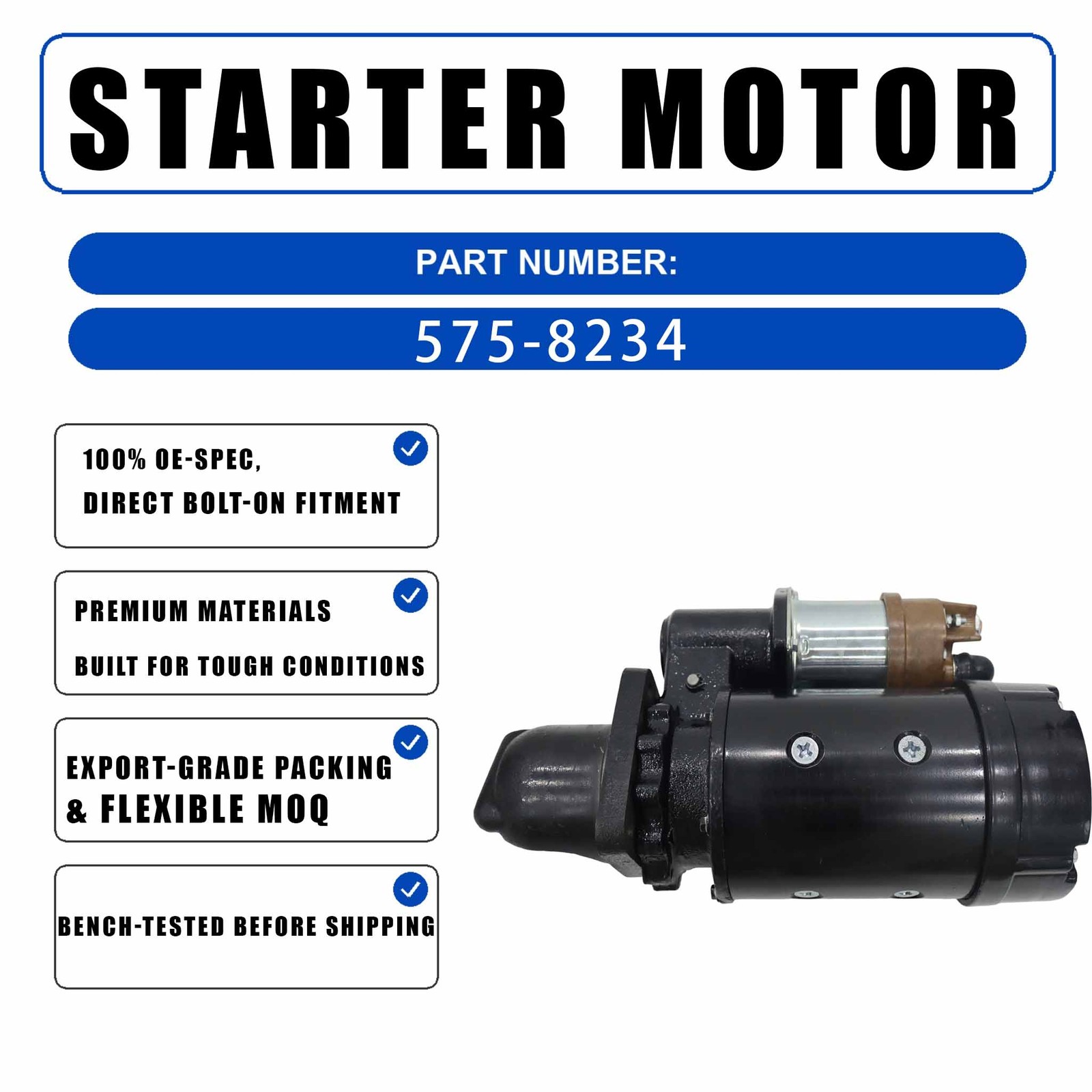 12V Starter 575-8234 For Caterpillar CAT TH337C TH414C TH336C TH514C TH406C