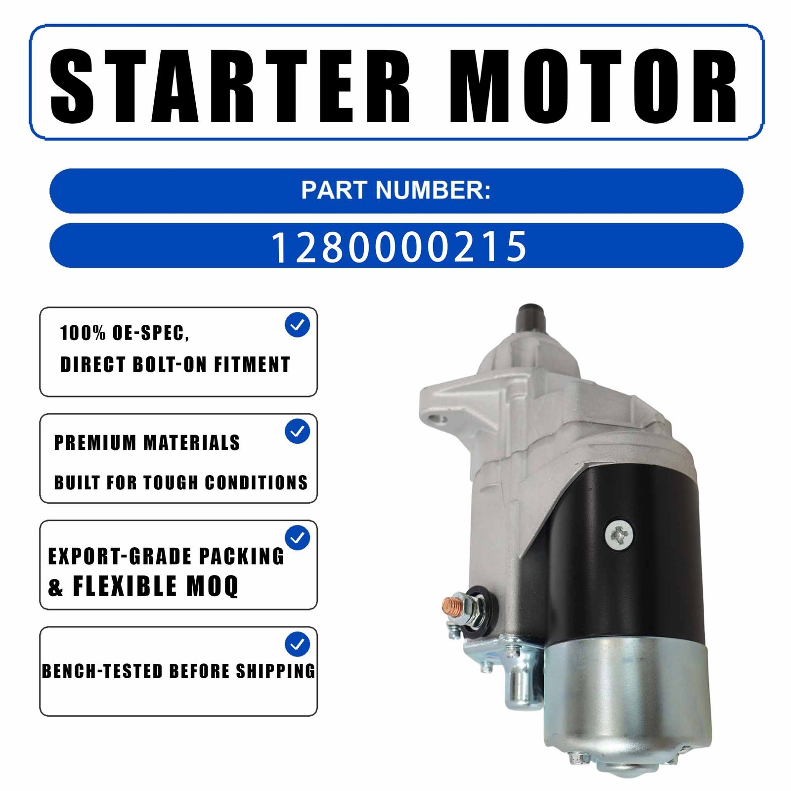 12V Starter 3926960 For CASE 1840 1845 Mini Loader