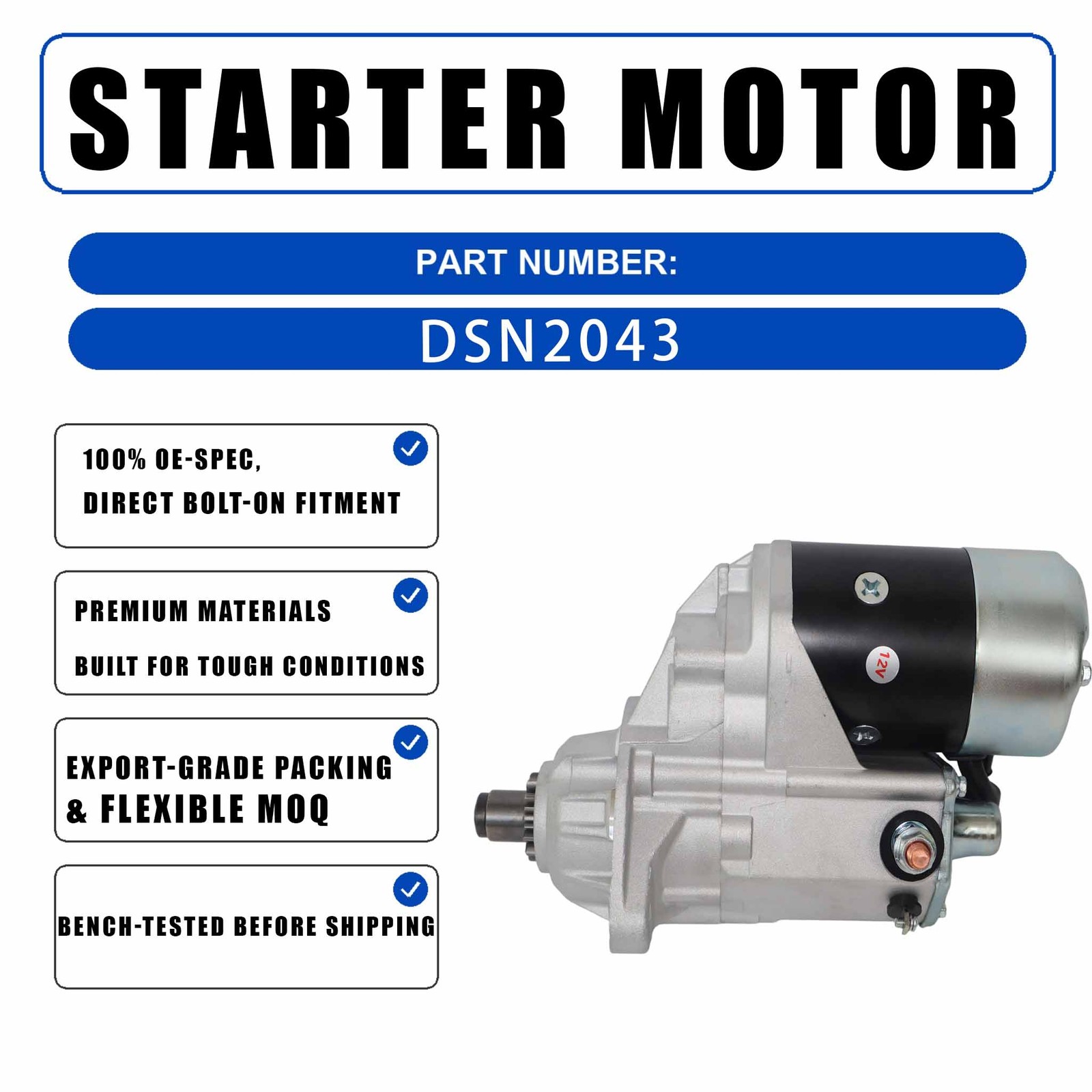 12V 2.5KW 13T Starter Motor 31701529 For CASE 1840 1990