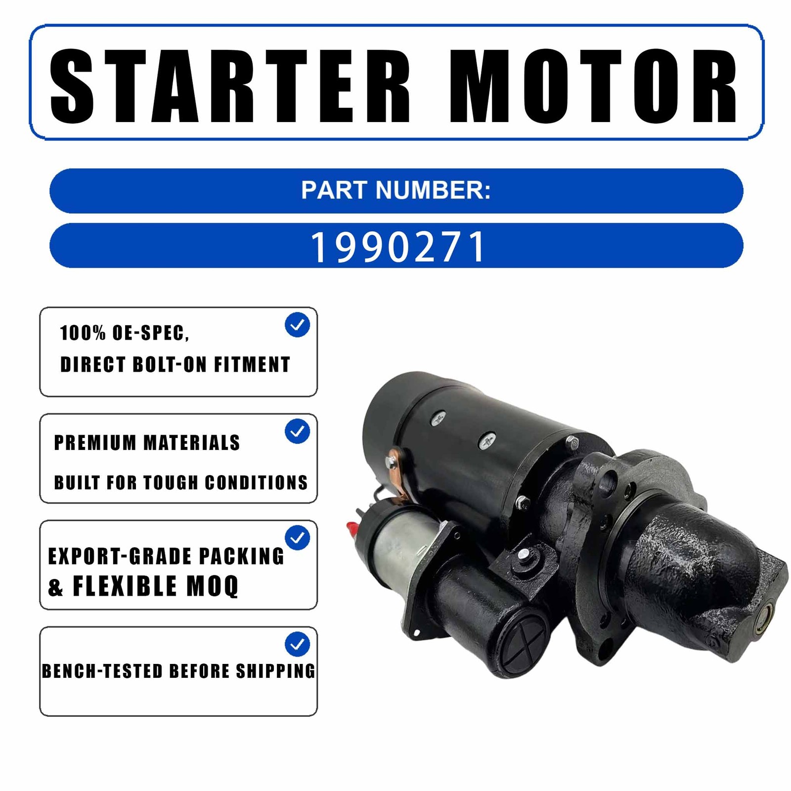24V 7.5KW Starter 3T3876 For MTU DIESEL 16V2000-1974 31840ccm V16