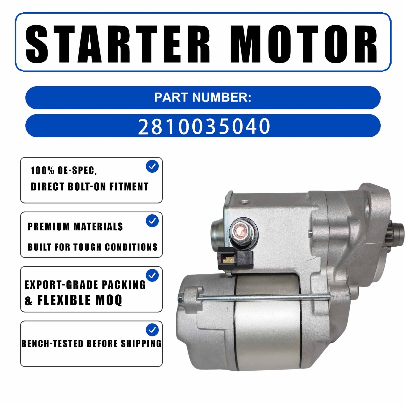12V 1.4KW 9T Starter Motor 1280000622 For TOYOTA 5FG10 5FG14 5FG28 5FG30 5FG33